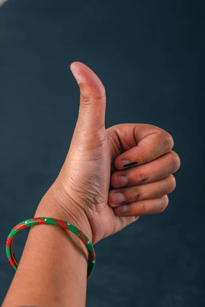 Women Showing Thumb Close — Stock fotografie