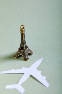 Travel concept , Eiffel tower miniature