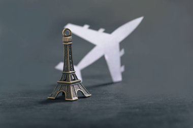 Travel concept , Eiffel tower miniature