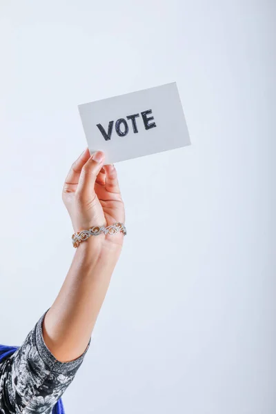 Indian Voter Hand Voting Sign Casting Vote Election — Stockfoto