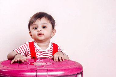 Indian Baby on red tshirt