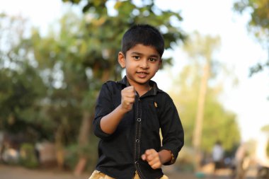 Cute Indian child with multiple expression 