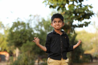 Cute Indian child with multiple expression 