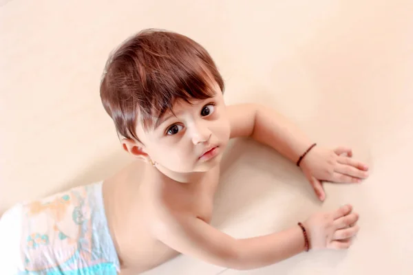 Cute Indian Baby Boy Diaper — Stockfoto