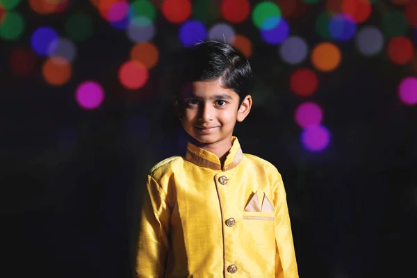 Cute Indian Child Traditional Wear — Fotografia de Stock