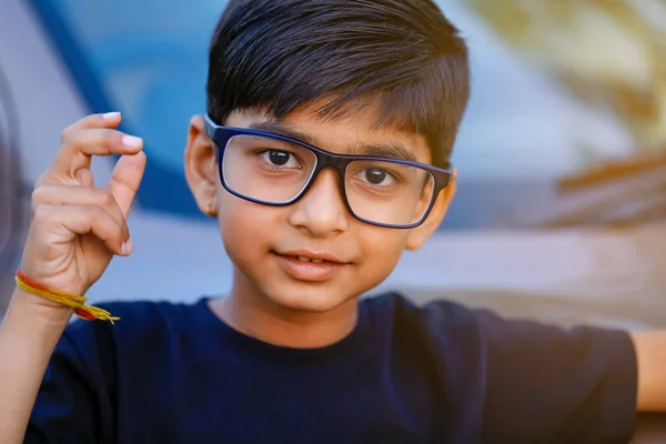 Cute Indian Child Wear Eyeglass — стоковое фото