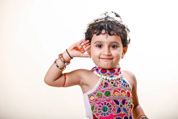 Cute Indian Little Girl Child — kuvapankkivalokuva