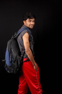 Indian collage student with bag