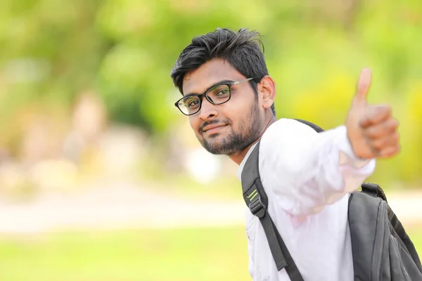 Happy Asian Indian Collage Student — Fotografia de Stock