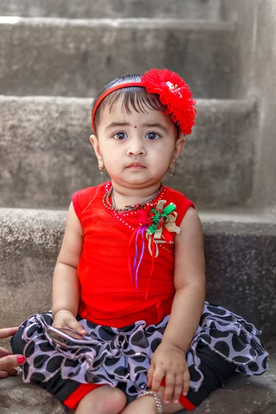 India Niña Niña Jugando —  Fotos de Stock