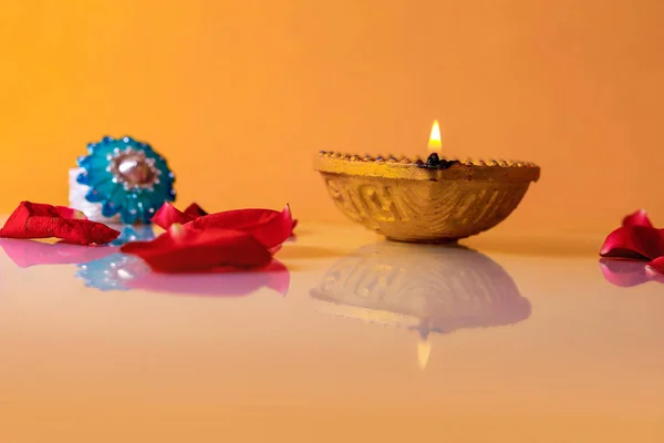 Indian Festival Diwali Lampada Diwali — Foto Stock