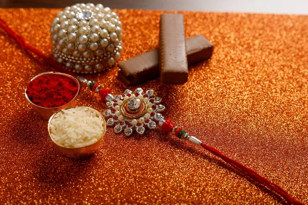 เทศกาลอ นเด Raksha Bandhan Rakhi — ภาพถ่ายสต็อก