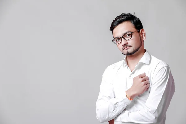 Indischer Junge Mann Brille — Stockfoto