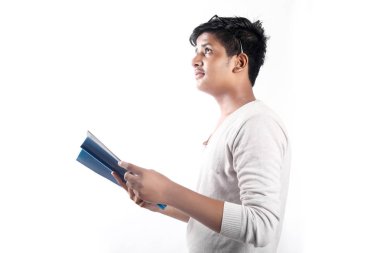 Indian collage boy in study