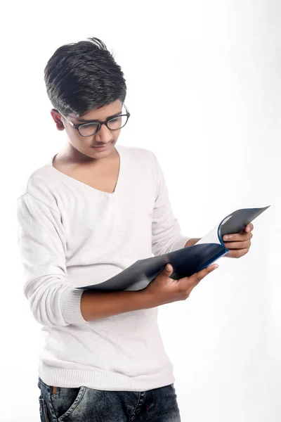 Indian Collage Boy Study — Stock Photo, Image