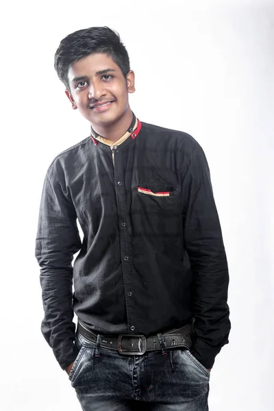 Young Indian Asian Collage Student Shirt — Stockfoto