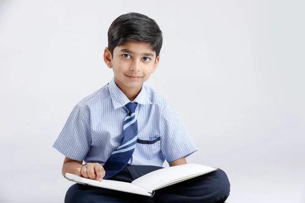 Indian Asian School Boy Note Book Studying — Stock Photo, Image