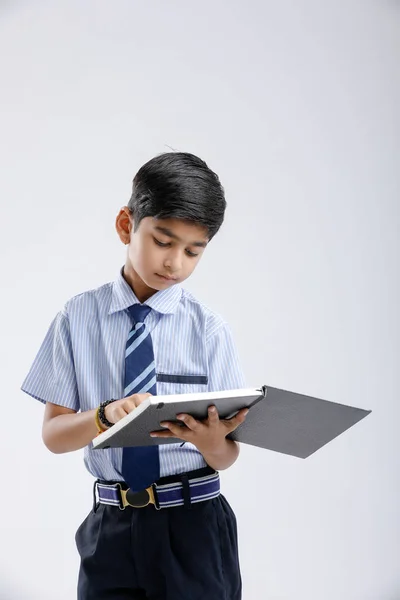 Indian Asian School Boy Note Book Studying — Stok Foto