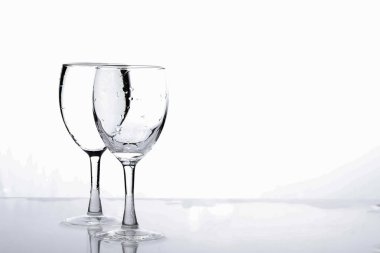 water in wine glass , Water splash