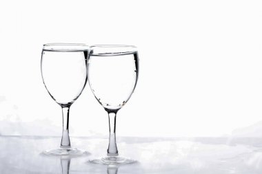 water in wine glass , Water splash