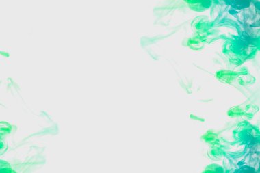 Color drop in water, photographed in motion