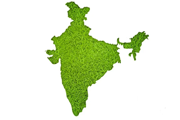 India Map Green Grass — Φωτογραφία Αρχείου