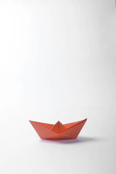 Paper Boats White Background — Foto de Stock