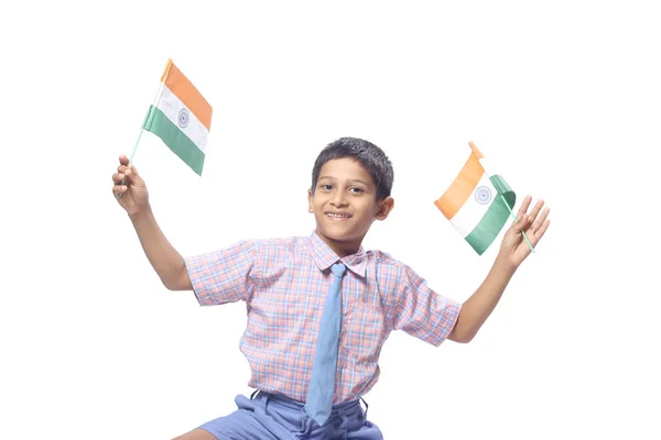 Indian flag in child hand