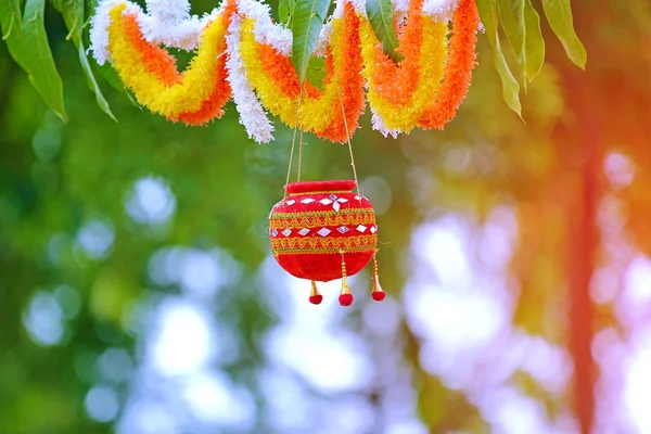 Photograph Dahi Handi Gokulashtami Festival India Which Lord Shri Krishna — Stock Photo, Image