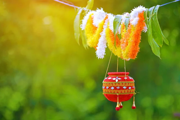 Photograph Dahi Handi Gokulashtami Festival India Which Lord Shri Krishna — Stock Photo, Image