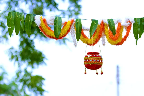 Φωτογραφία Του Dahi Handi Στο Φεστιβάλ Gokulashtami Στην Ινδία Που — Φωτογραφία Αρχείου