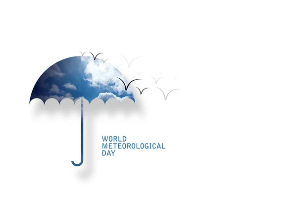 World Meteorological Day Weather Report — стоковое фото