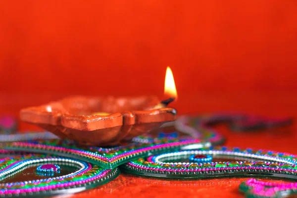 Festa Indiana Lampada Diwali — Foto Stock