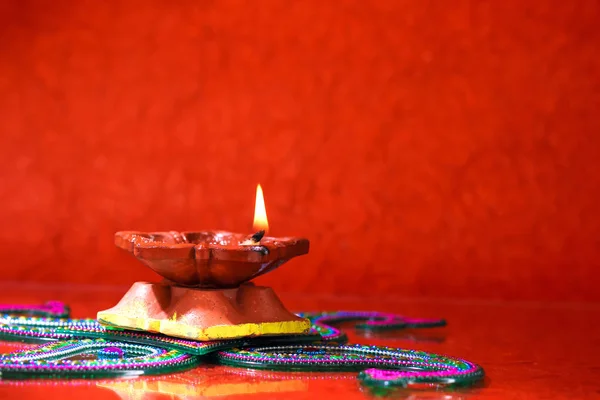 Festa Indiana Lampada Diwali — Foto Stock