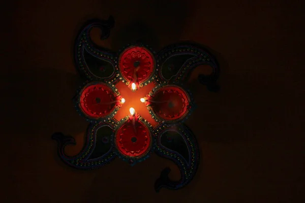Lâmpada Diwali Festival Indiano — Fotografia de Stock