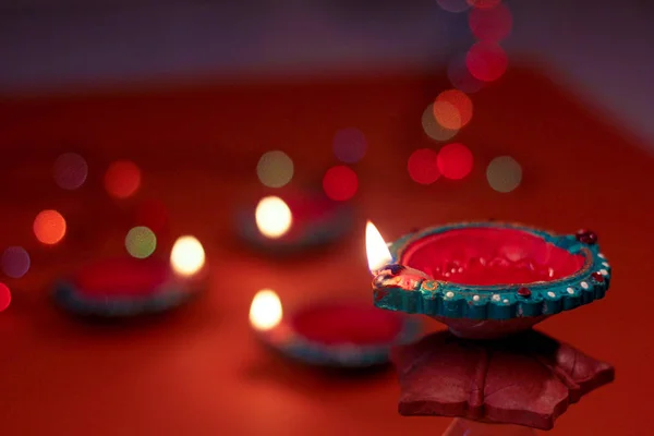 Індійський Фестиваль Дівалі Лампа — стокове фото