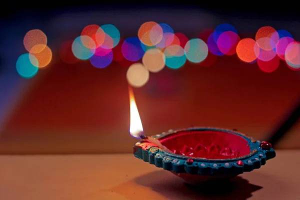 印度节日排灯节灯 — 图库照片