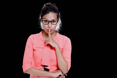 Indian cute girl on spectacles