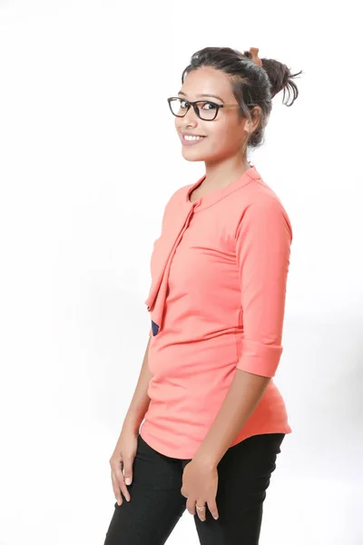 Indian Cute Girl Spectacles — стокове фото