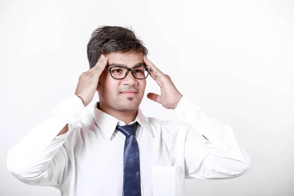 Young Indian Employee Stressed Expressions — 스톡 사진