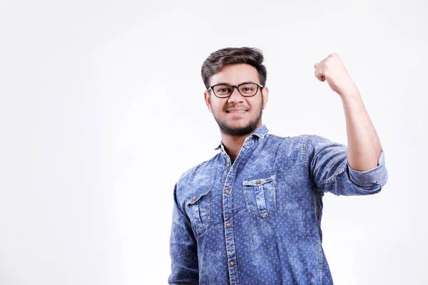 Young Indian Man Showing Wining Confidence — Foto de Stock