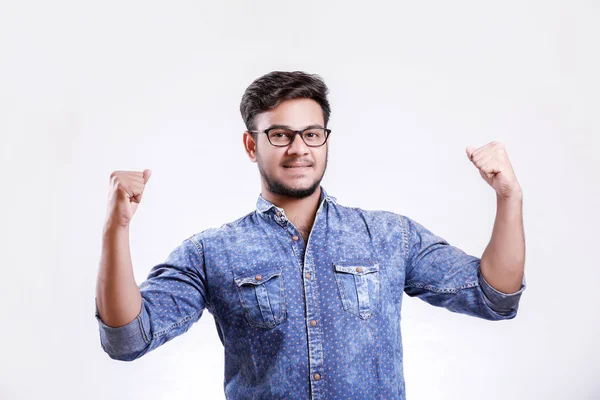 Young Indian Man Showing Wining Confidence — ストック写真