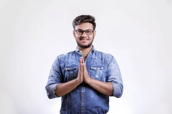 Young Indian Man Spectacles — 스톡 사진
