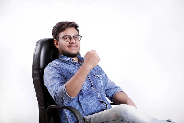 Young Indian Man Spectacles — Stockfoto