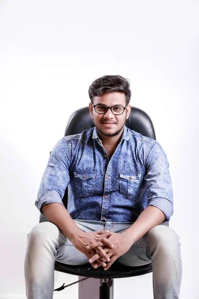 Young Indian Man Spectacles — Stockfoto
