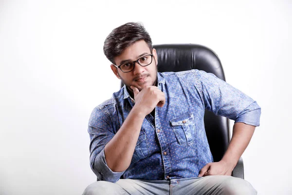 Young Indian Man Spectacles — 스톡 사진