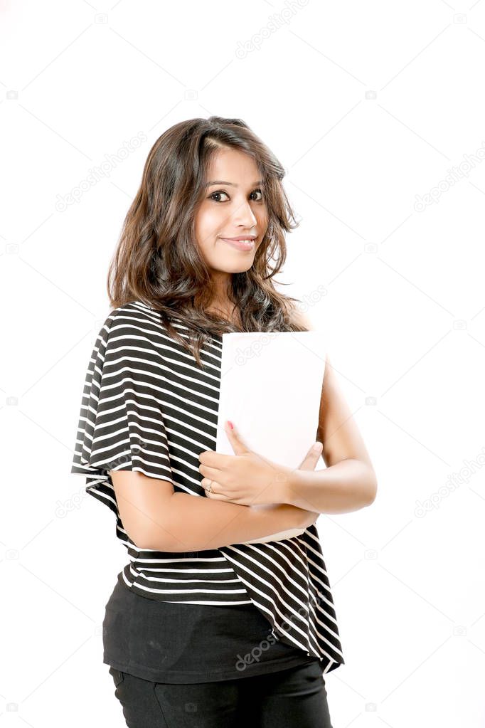 Indian collage girl in study