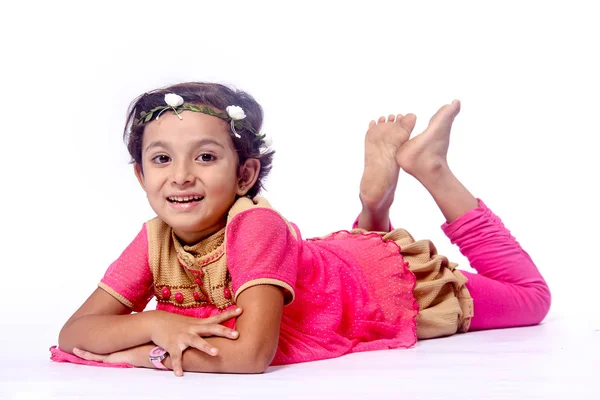 Мила Індійська Дівчина Дитина — стокове фото