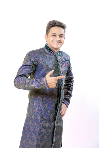 Indian Male Model Ethnic Wear — стоковое фото