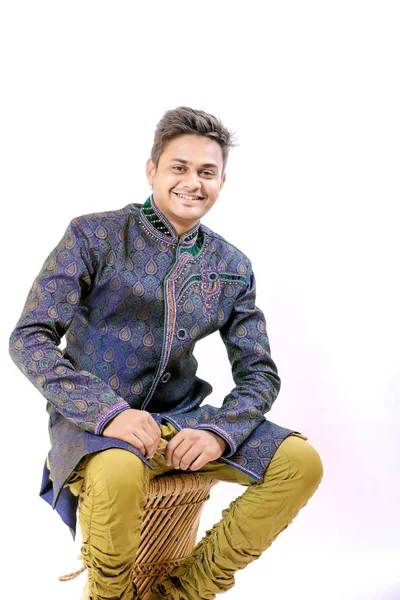 Indian Male Model Ethnic Wear — Φωτογραφία Αρχείου